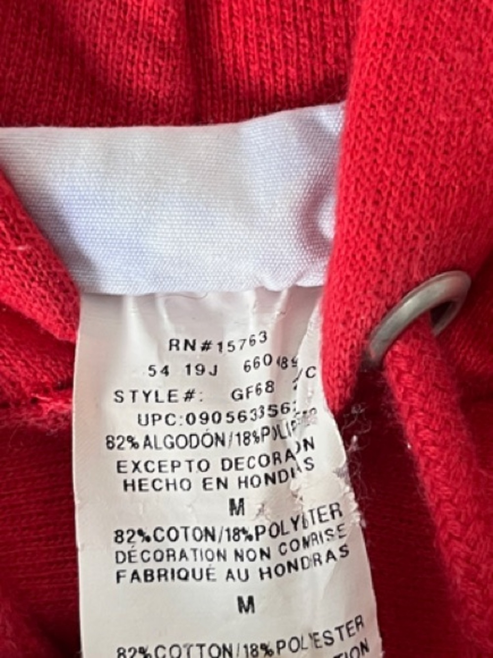 Champion Red Pullover Hooded Sweatshirt Embroidered Logo Sz M Casual Comfy - Picture 4 of 7
